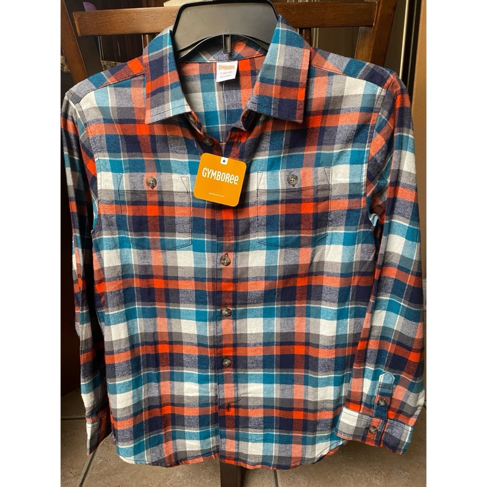 Gymboree boys flannel plaid shirt